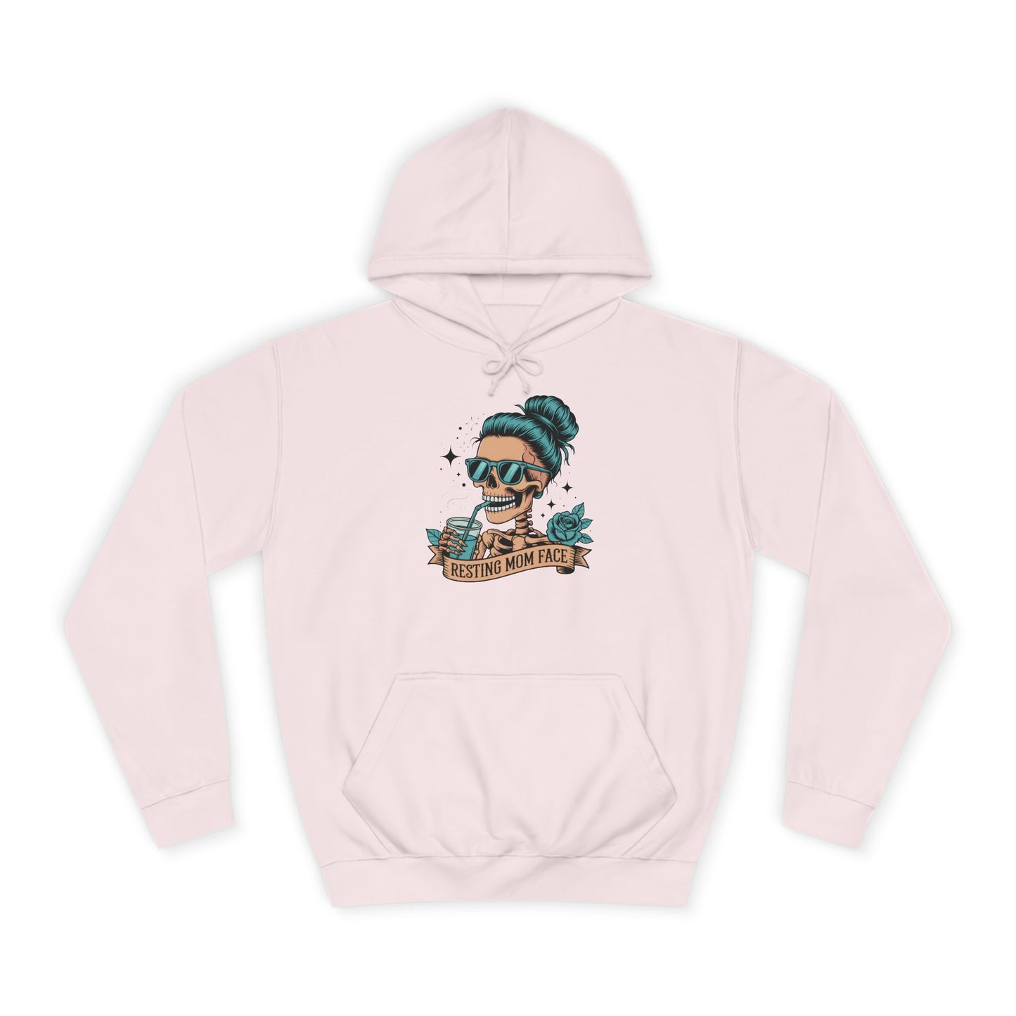 Resting mom face Trendy College Hoodie - Perfect for Campus Style, Gift for Students, Cozy Winter Wear, Unisex Culture Apparel, College Spirit Wear