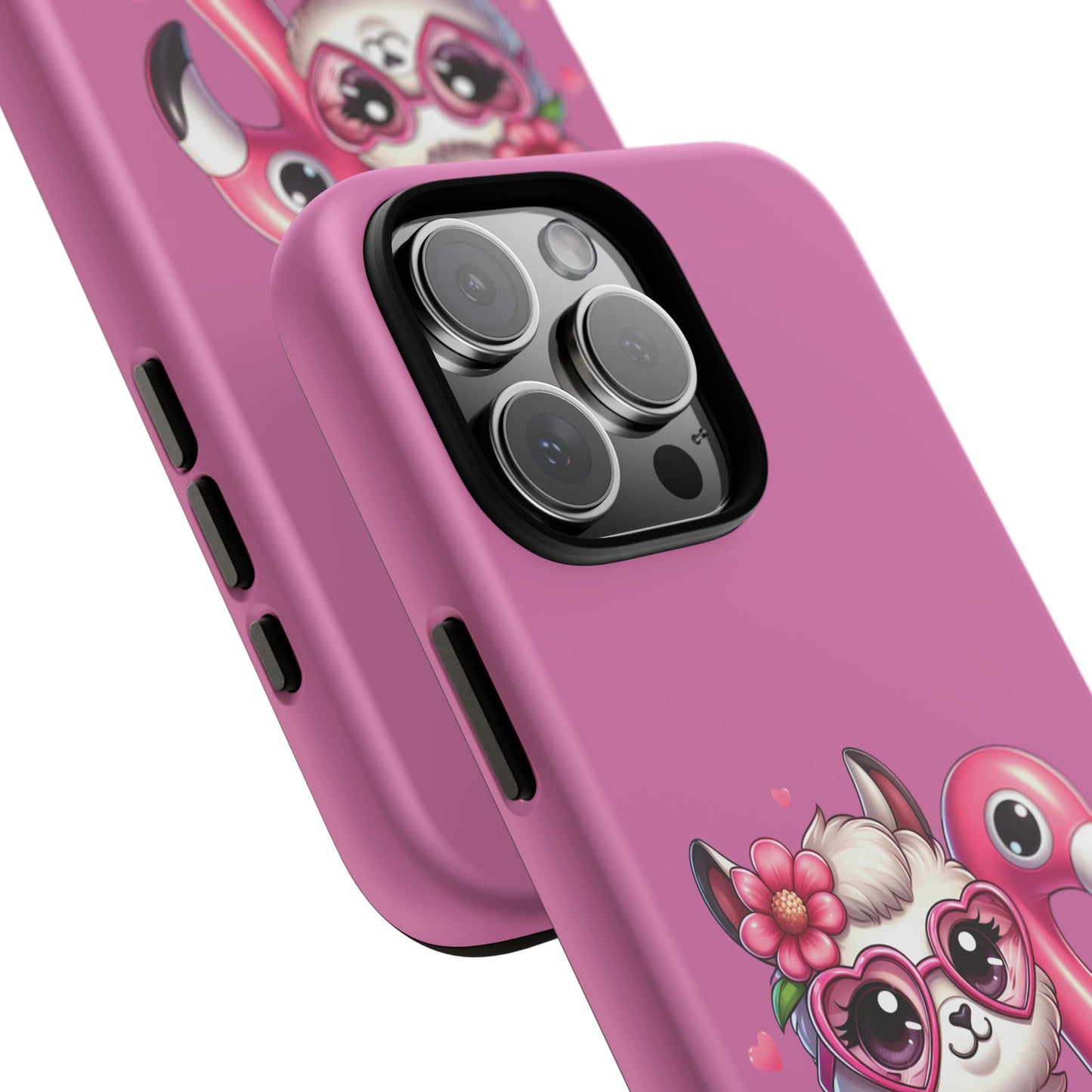 Cute Animal Phone Case, Phone Cover for Kids, Gift for Animal Lovers, Summer Vibes Accessory, Trendy Pink Case