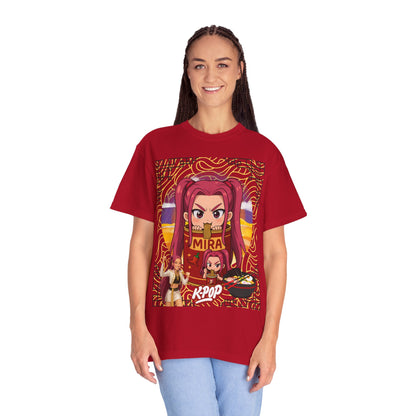 K-Pop Inspired Garment-Dyed T-Shirt, Trendy Streetwear, Anime Fan Apparel, Casual Wear, Gifts for Music Lovers
