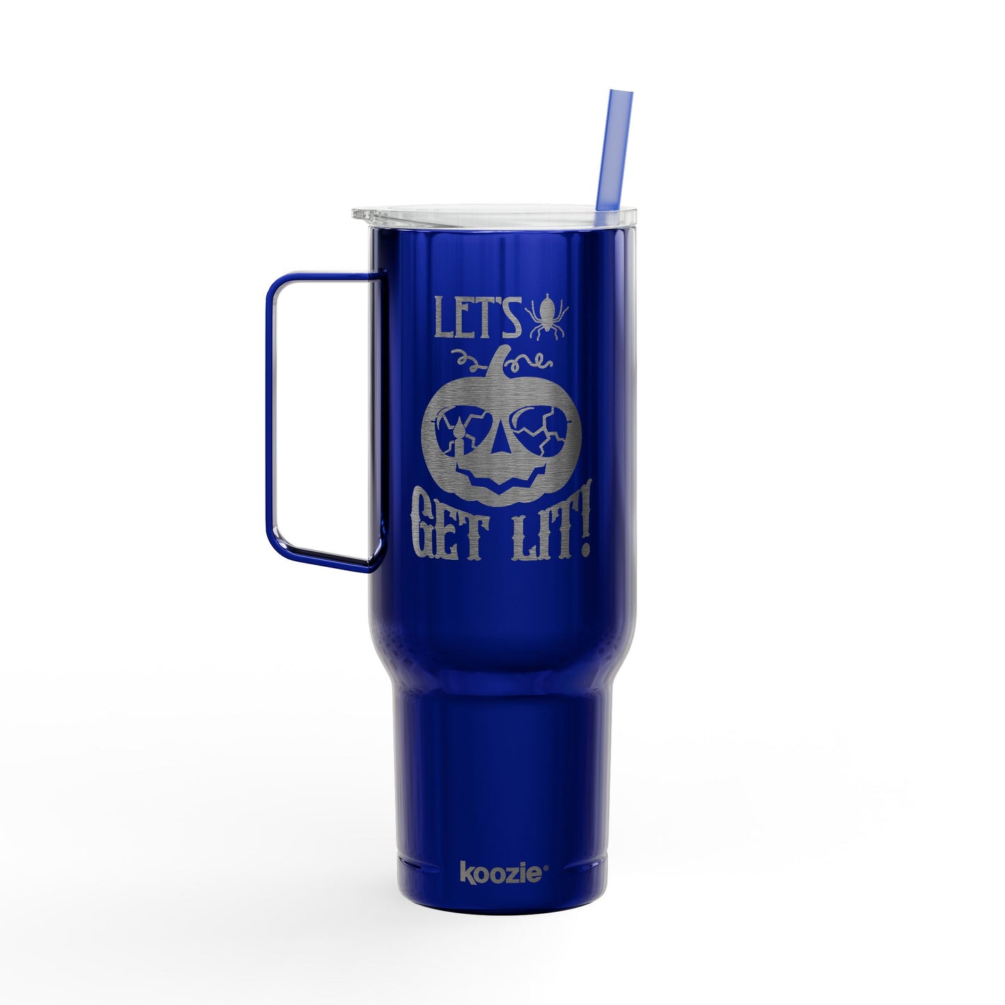 Personalized Insulated Tumbler with Lid, 40oz - Perfect for Parties, Gifts, Travel, Halloween, Get Lit Design