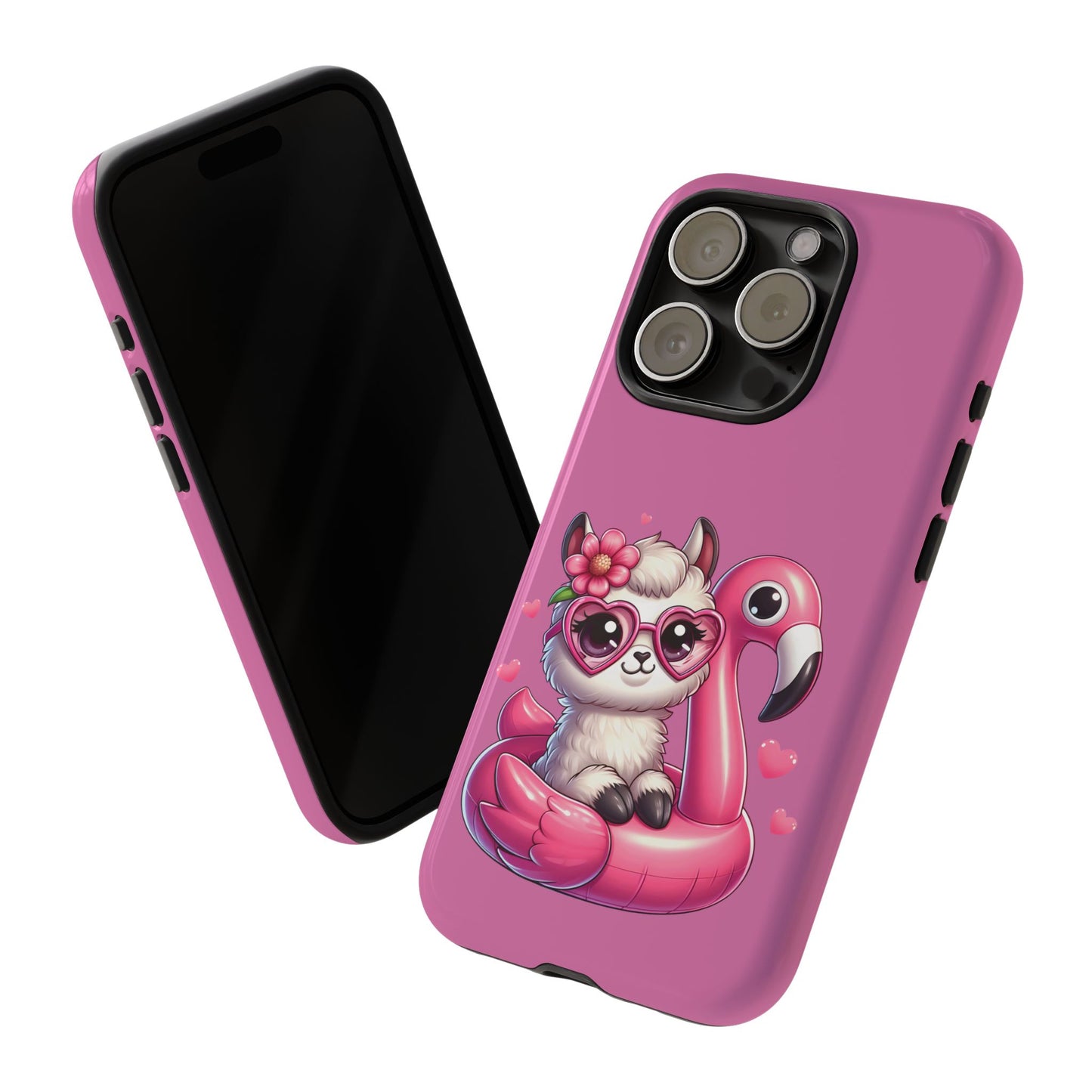 Cute Animal Phone Case, Phone Cover for Kids, Gift for Animal Lovers, Summer Vibes Accessory, Trendy Pink Case