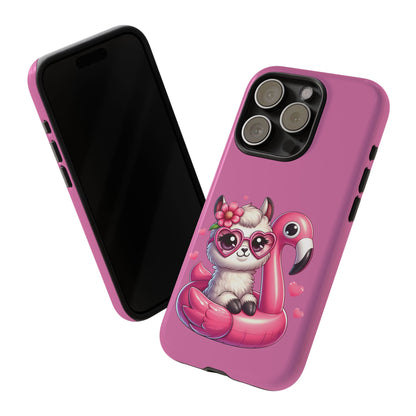 Cute Animal Phone Case, Phone Cover for Kids, Gift for Animal Lovers, Summer Vibes Accessory, Trendy Pink Case