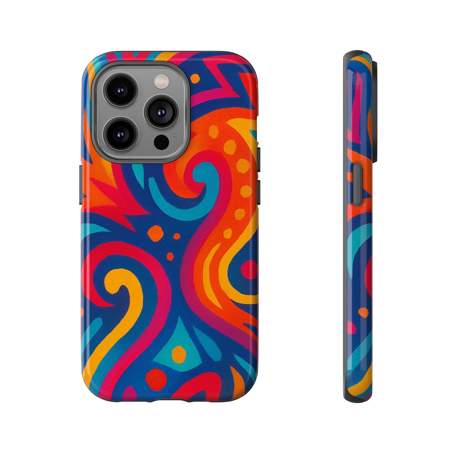 Vibrant Phone Case - Colorful Tough Case, Protective Cover, Unique Design, Trendy Gift, Phone Accessory