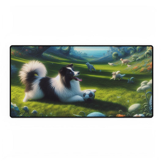 Serene Dog Desk Mats for Home Office, Pet Lover Gift, Fun Workstation Decor, Cozy Office Accessories, Animal-Themed Desk Pad