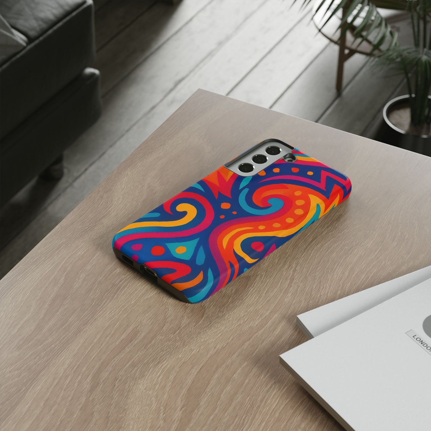 Vibrant Phone Case - Colorful Tough Case, Protective Cover, Unique Design, Trendy Gift, Phone Accessory