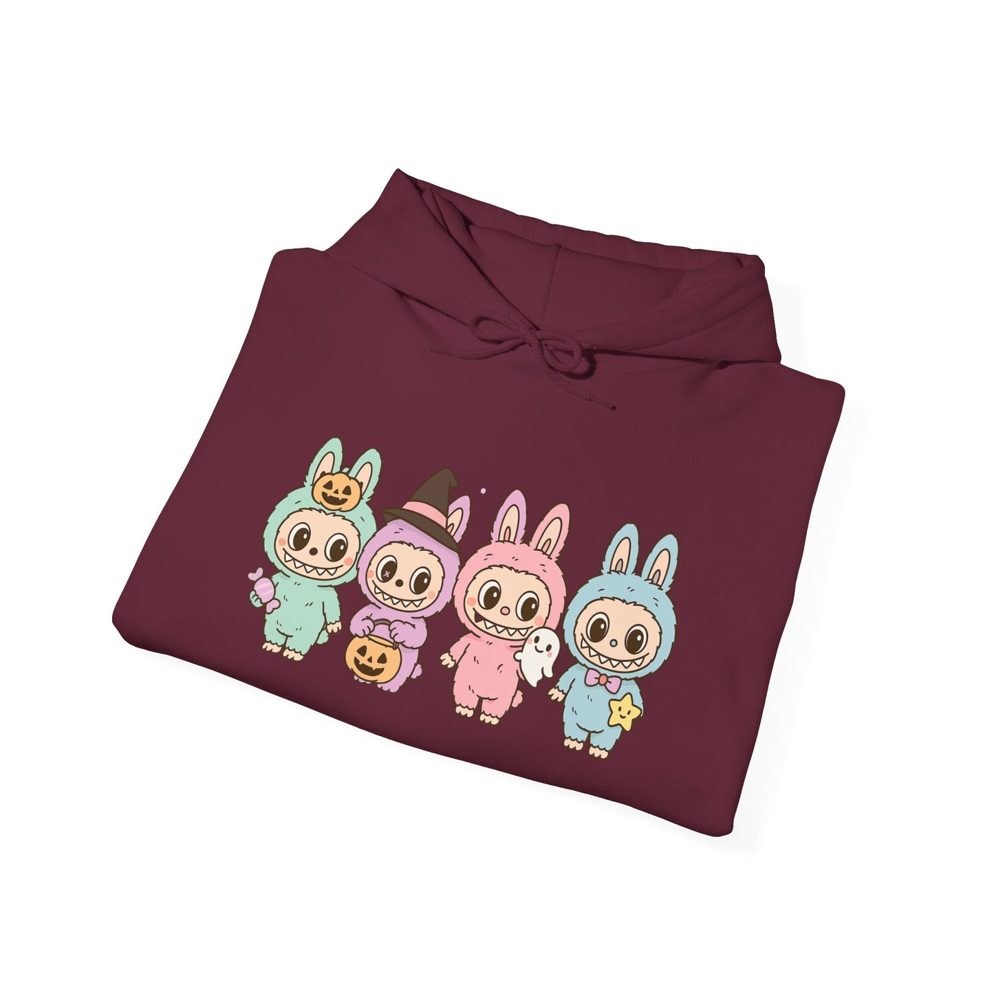Cute Bunny-Themed Unisex Hoodie, Cozy Animal Sweatshirt for Halloween, Gift for Animal Lovers, Casual Cute Apparel, Funny Graphic Sweatshirt