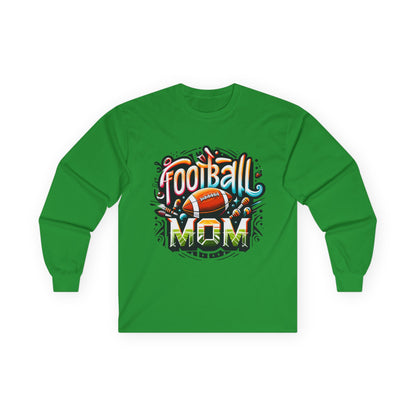 Football Mom Long Sleeve Tee, Cozy Gift for Sports Moms, Football Season Apparel, Unique Mother's Day Present, Game Day Fashion