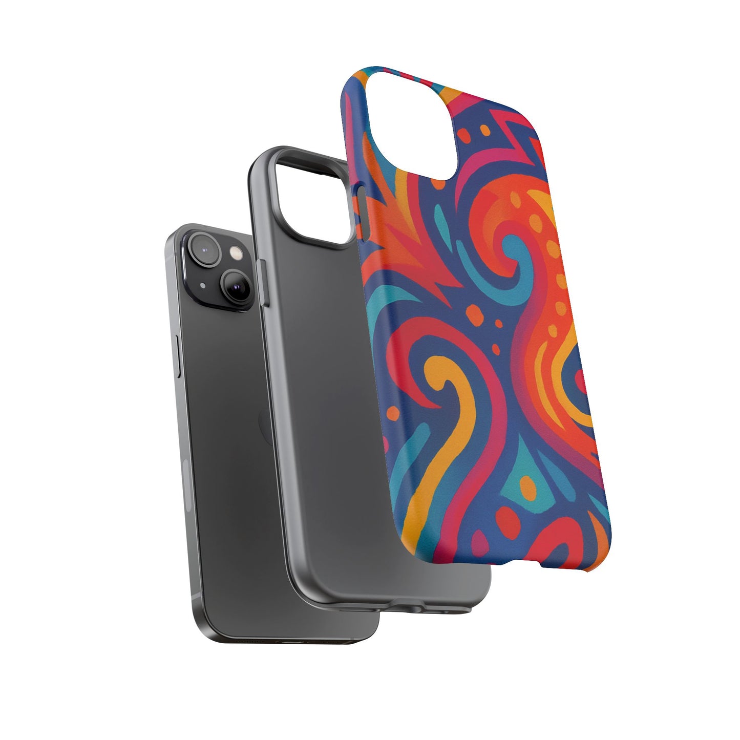 Vibrant Phone Case - Colorful Tough Case, Protective Cover, Unique Design, Trendy Gift, Phone Accessory