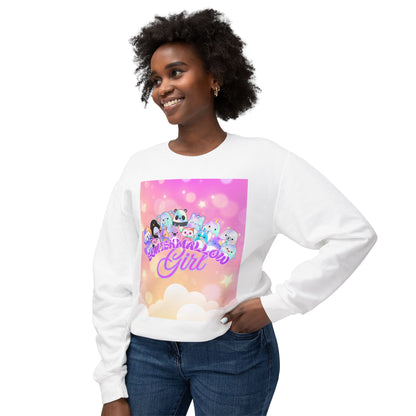 Whimsical Crewneck Sweatshirt for Dreamers, Cute Gift for Girls, Cheerful Casual Wear, Cozy Fashion, Perfect for Birthdays