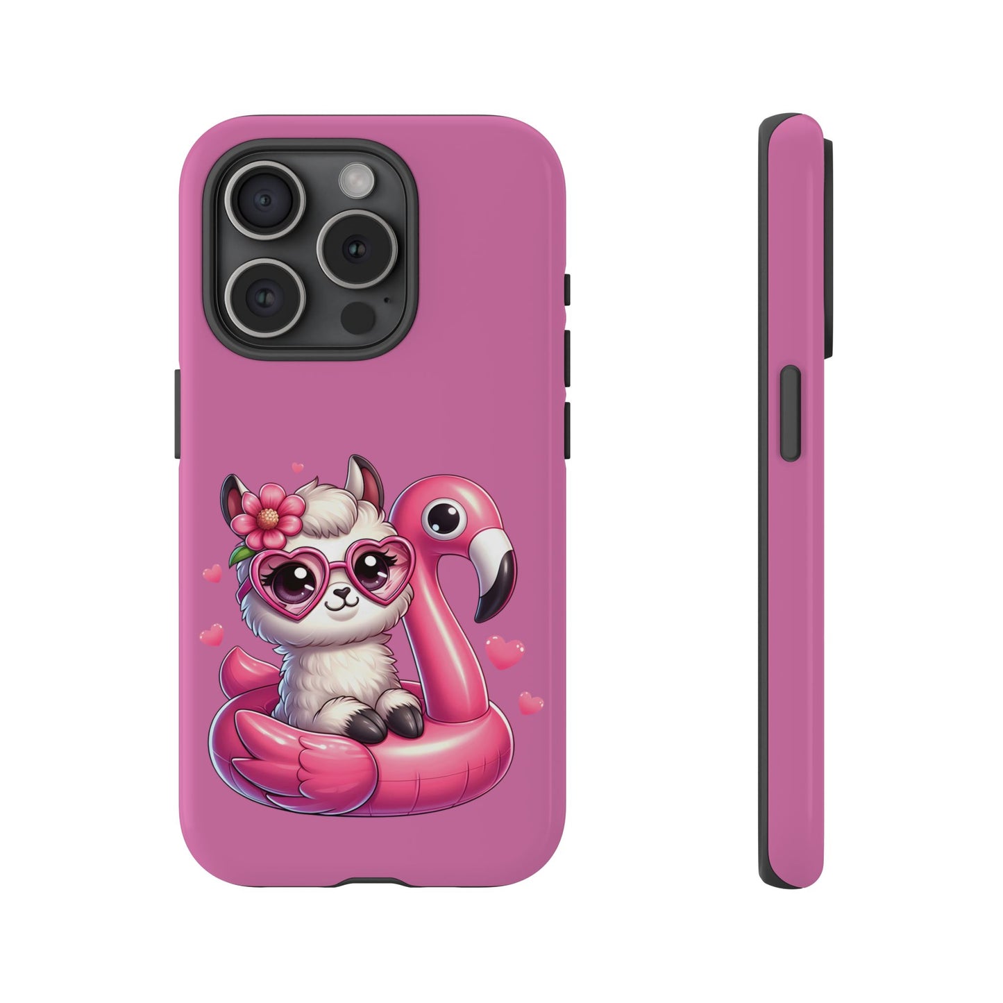Cute Animal Phone Case, Phone Cover for Kids, Gift for Animal Lovers, Summer Vibes Accessory, Trendy Pink Case