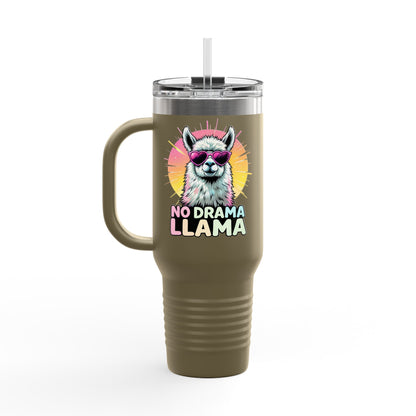 No Drama Llama Insulated Travel Mug, 40oz - Fun, Colorful Drinkware for Llama Lovers, Perfect Gift for Birthdays, Travel, or Camping, [...]