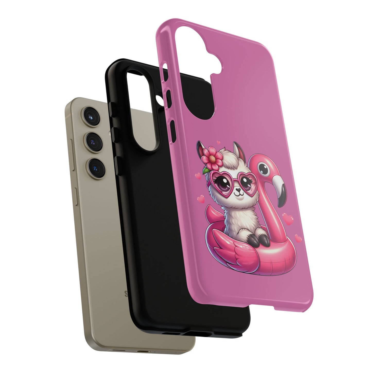 Cute Animal Phone Case, Phone Cover for Kids, Gift for Animal Lovers, Summer Vibes Accessory, Trendy Pink Case