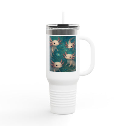 Whimsical Insulated Travel Mug, 40oz - Cute Creatures Design for Coffee Lovers, Travel, Gifts, Birthday, Nature Enthusiasts, Fun Mugs