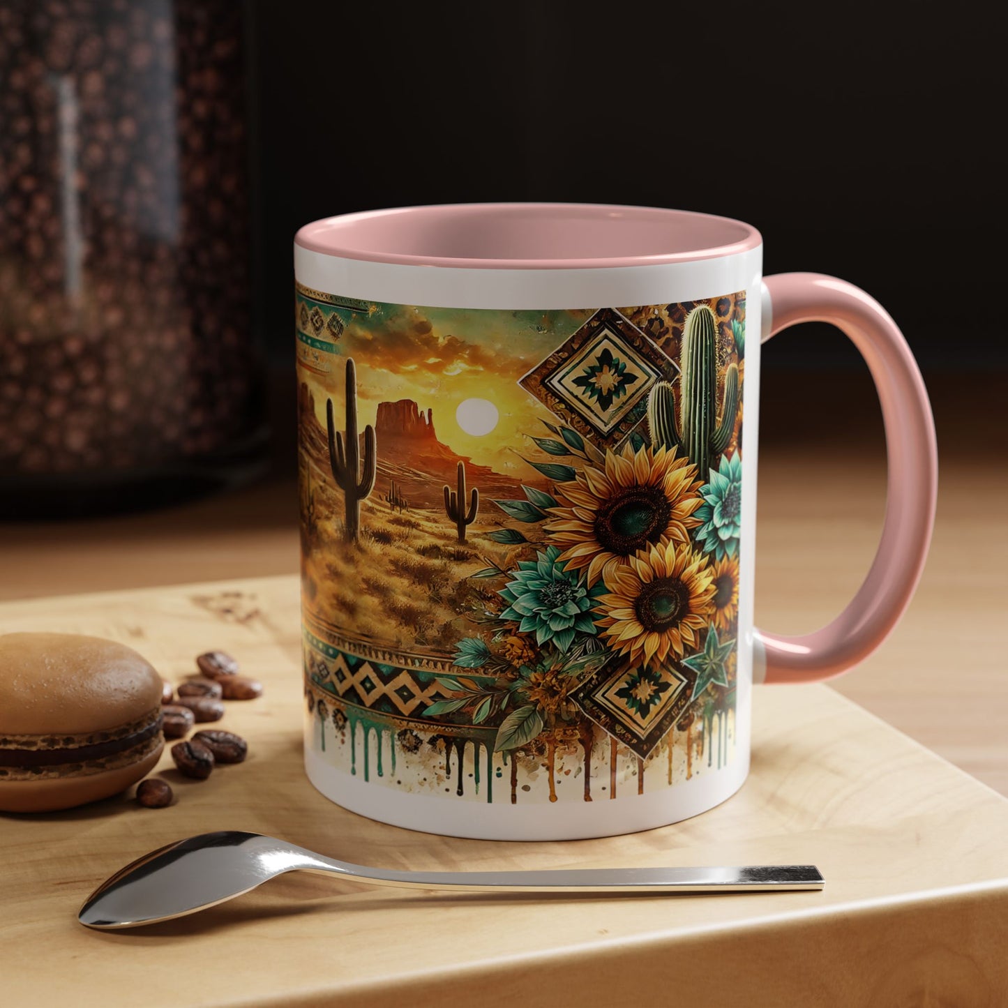 Desert Sunset Coffee Mug with Cacti and Sunflowers, Boho Mug, Gift for Nature Lovers, Coffee Lovers Gift, Southwestern Decor, Unique [...]