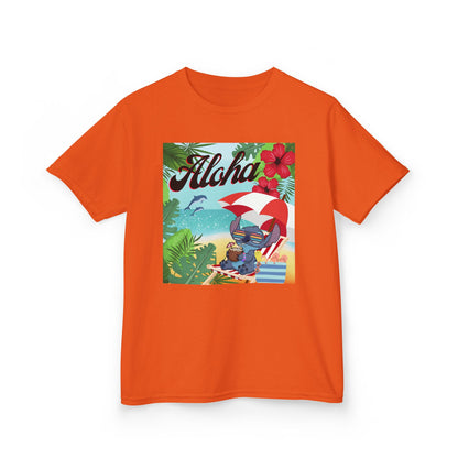 Aloha Paradise Kids Tee, Summer Shirt, Beachwear, Vacation Gift, Nature Lover Gift, Tropical Vibes, Kids Summer Fashion