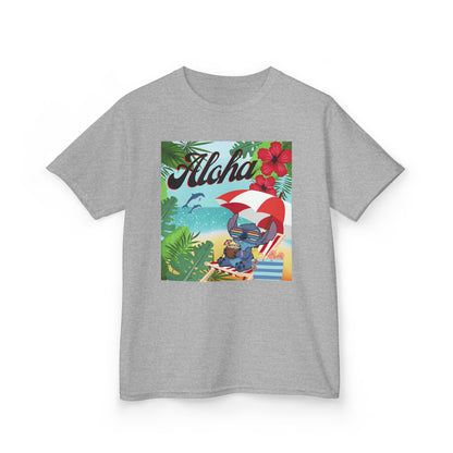 Aloha Paradise Kids Tee, Summer Shirt, Beachwear, Vacation Gift, Nature Lover Gift, Tropical Vibes, Kids Summer Fashion