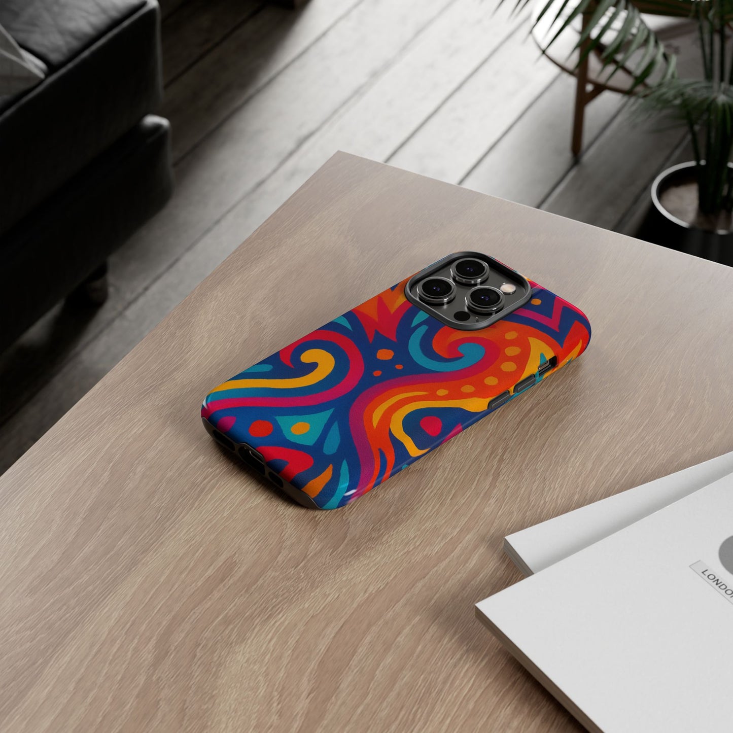 Vibrant Phone Case - Colorful Tough Case, Protective Cover, Unique Design, Trendy Gift, Phone Accessory