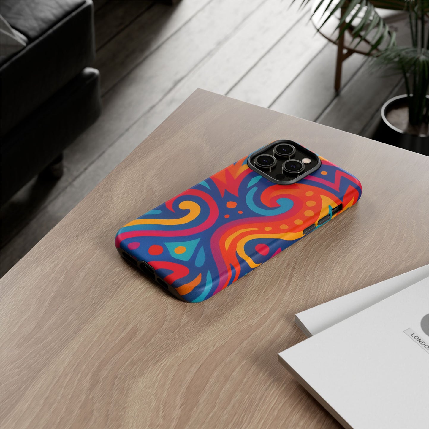 Vibrant Phone Case - Colorful Tough Case, Protective Cover, Unique Design, Trendy Gift, Phone Accessory