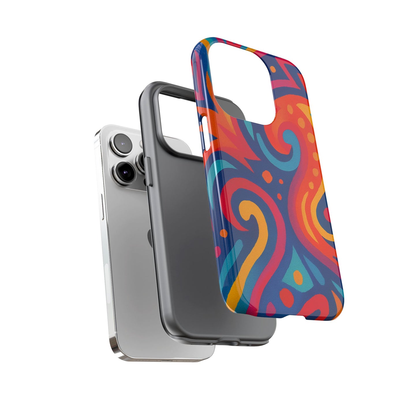Vibrant Phone Case - Colorful Tough Case, Protective Cover, Unique Design, Trendy Gift, Phone Accessory