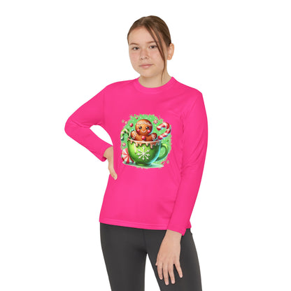Gingerbread Holiday Long Sleeve Tee, Adorable Kids Shirt, Winter Apparel, Christmas Gift, Festive Youth Top