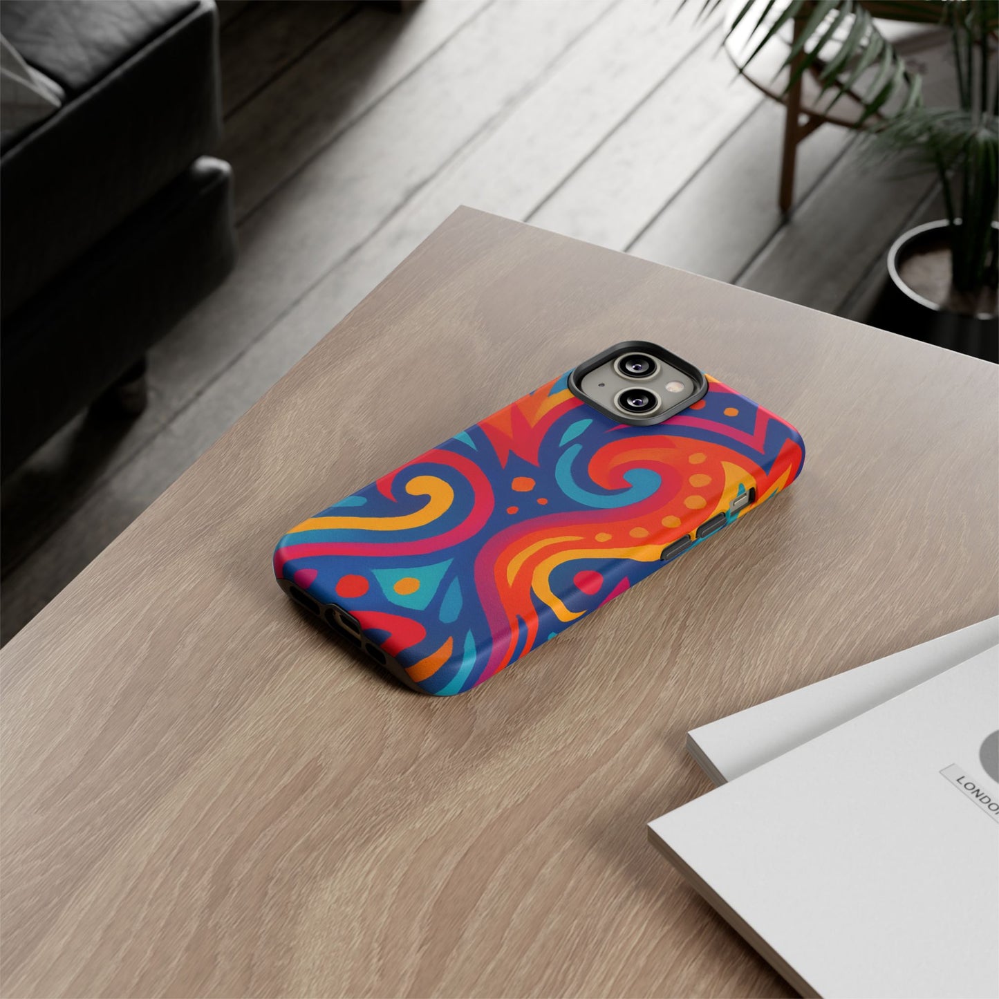 Vibrant Phone Case - Colorful Tough Case, Protective Cover, Unique Design, Trendy Gift, Phone Accessory